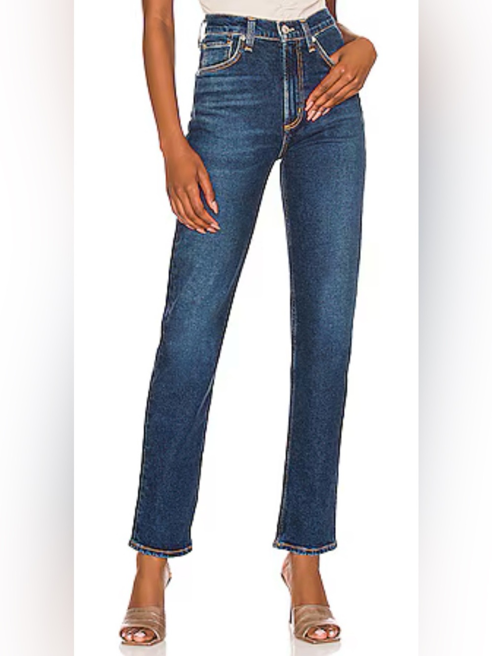 Citizens Of Humanity Dark Blue Straight-Leg Jeans